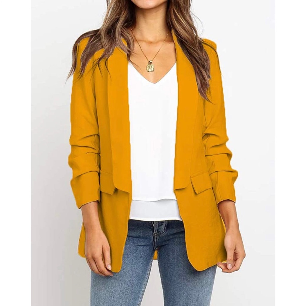 Women's Casual Work Office Blazers Open Front
